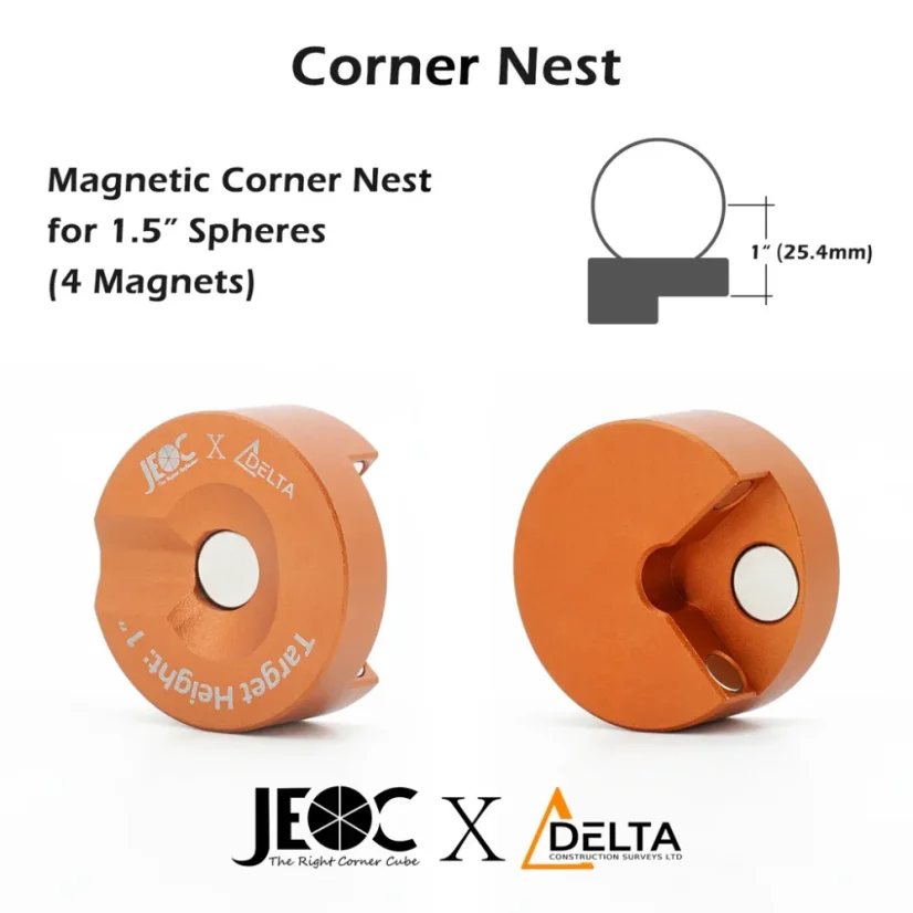JEOC podložka pre 1.5" guľový hranol - JEOC podložka na 1.5" guľový hranol: rohová