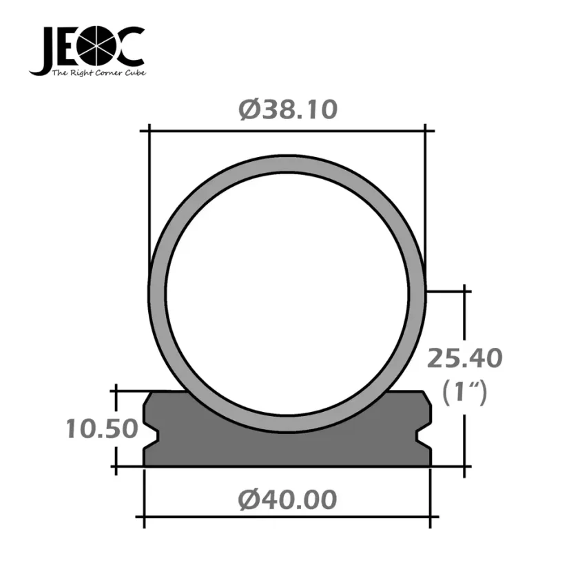 JEOC 1.5" guľový hranol (Japan) - JEOC 1.5" guľový hranol (Japan): hranol a podložka