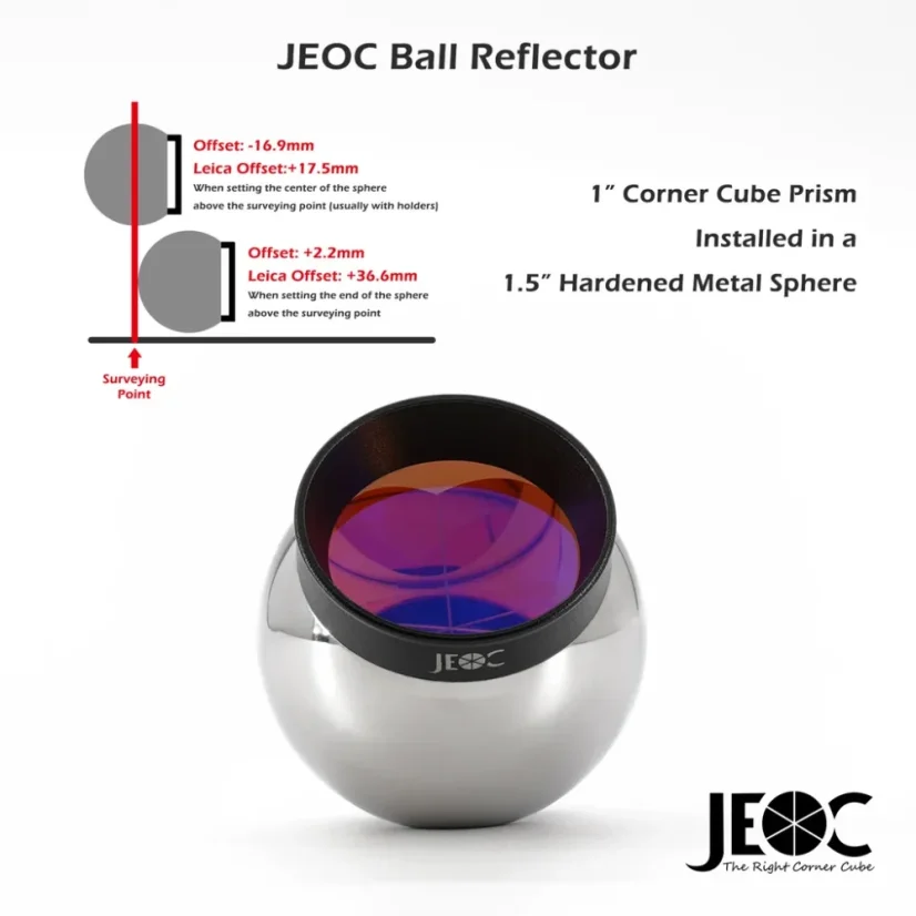 JEOC 1.5" guľový hranol (Leica) - JEOC 1.5" guľový hranol (Leica): samostatný hranol