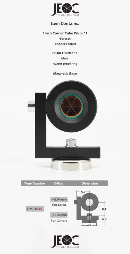 JEOC GMP104 - hranol na monitoring - JEOC GMP104: GMP104B s magnetickou základňou